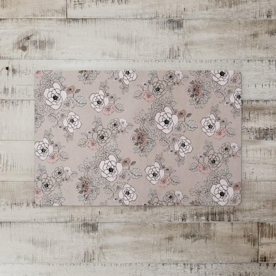 Intricate Floral Floor Mat